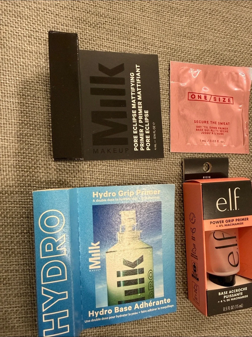 7 pc mixed brand primer travel size brand new